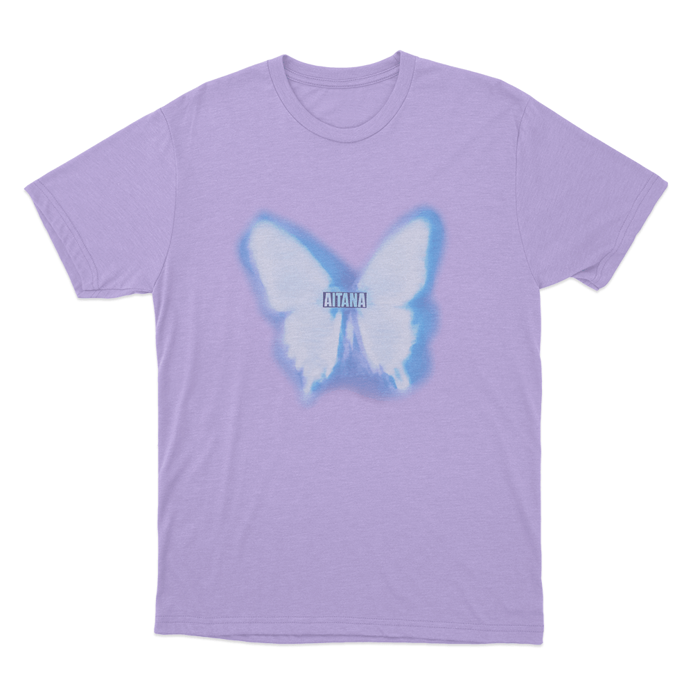 Blue Butterfly Aitana Unisex T Shirt Purple Blue Butterfly Aitana Unisex T Shirt Purple