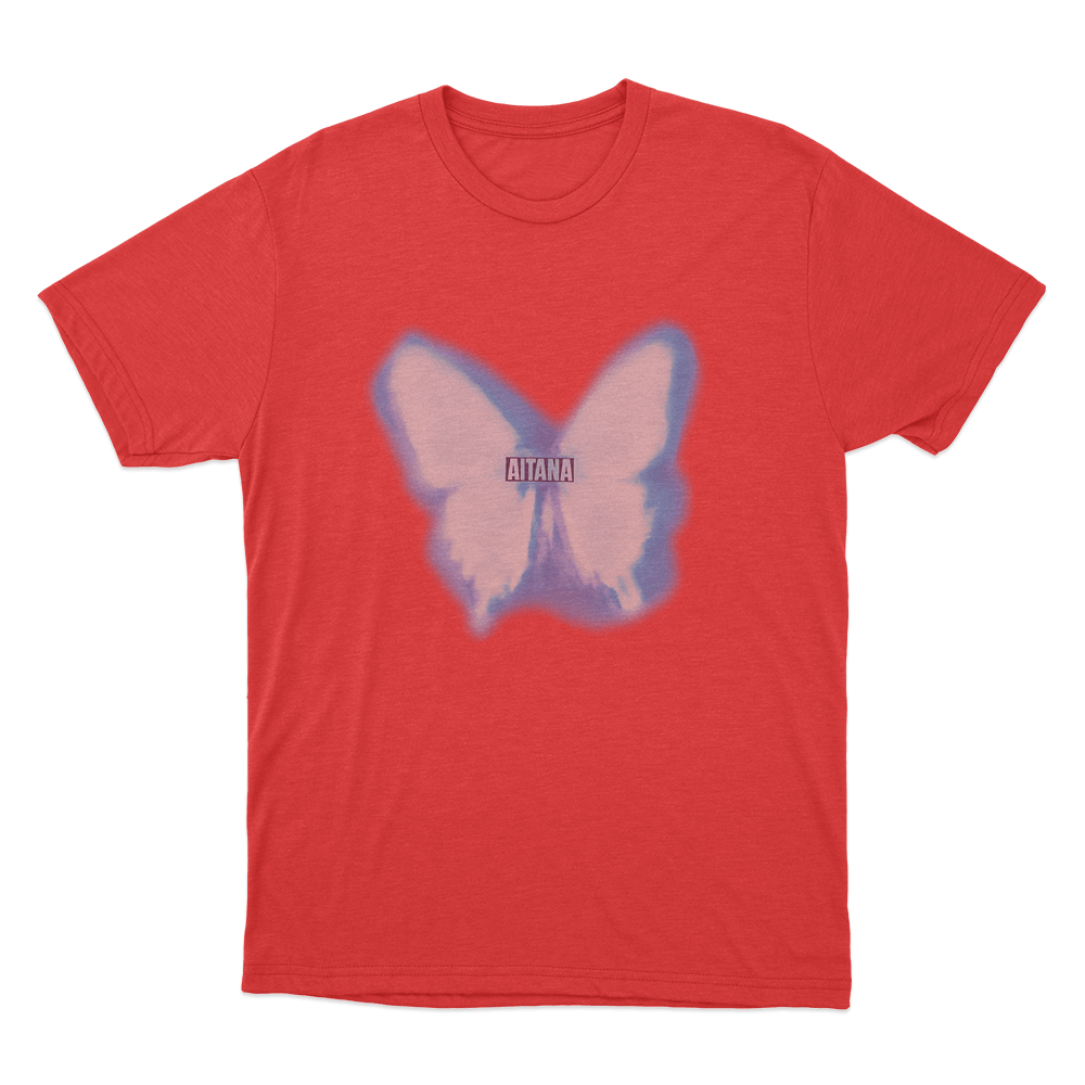 Blue Butterfly Aitana Unisex T Shirt Red Blue Butterfly Aitana Unisex T Shirt Red