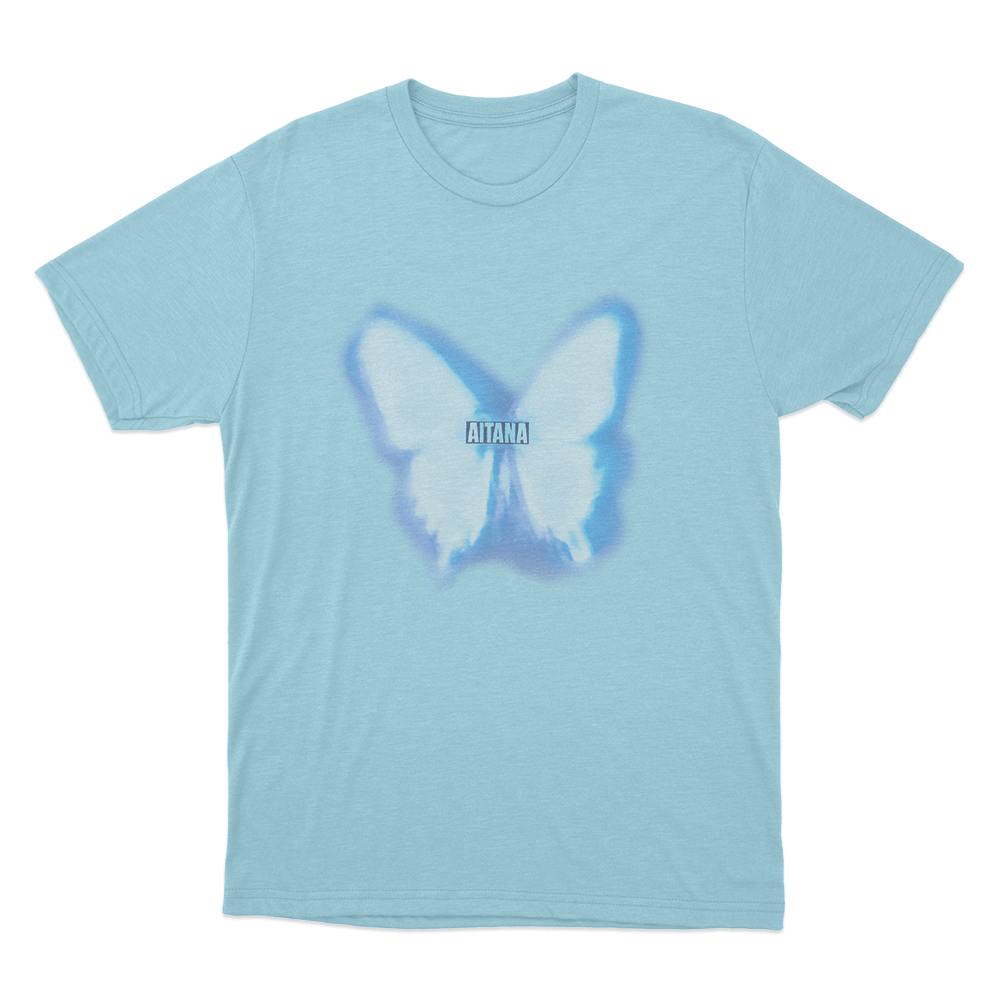 Blue Butterfly Aitana Unisex T Shirt Sky Blue Blue Butterfly Aitana Unisex T Shirt Sky Blue